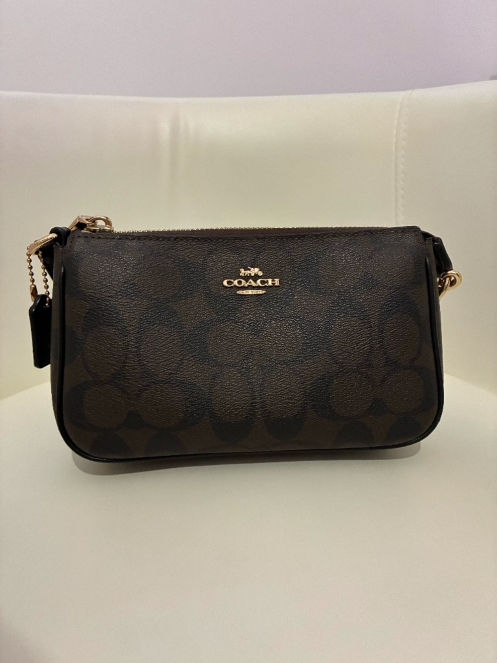 COACH NOLITA 19 BROWN SHOULDER BAG